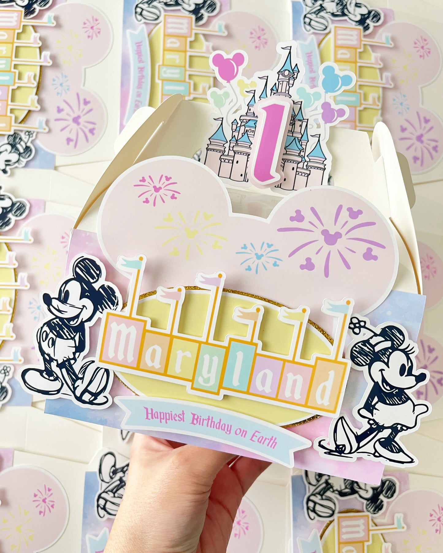 Disneyland themed Gable Favor Boxes