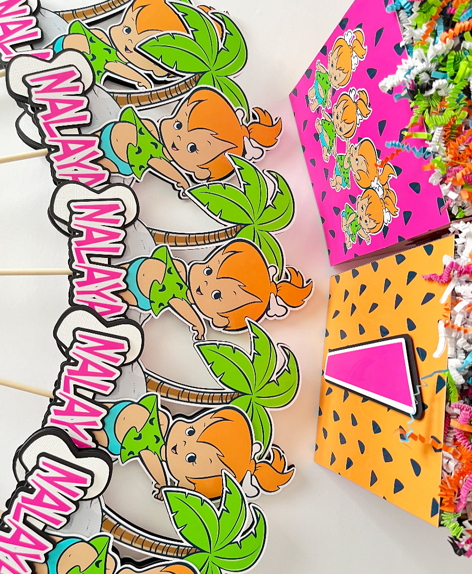 Pebbles themed Party Decorations