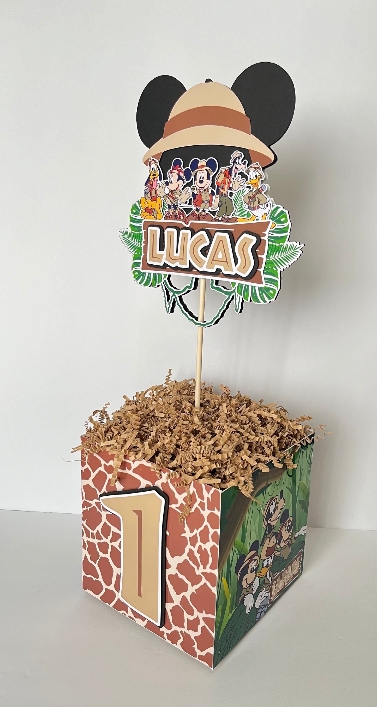 Mickey Safari themed Centerpieces