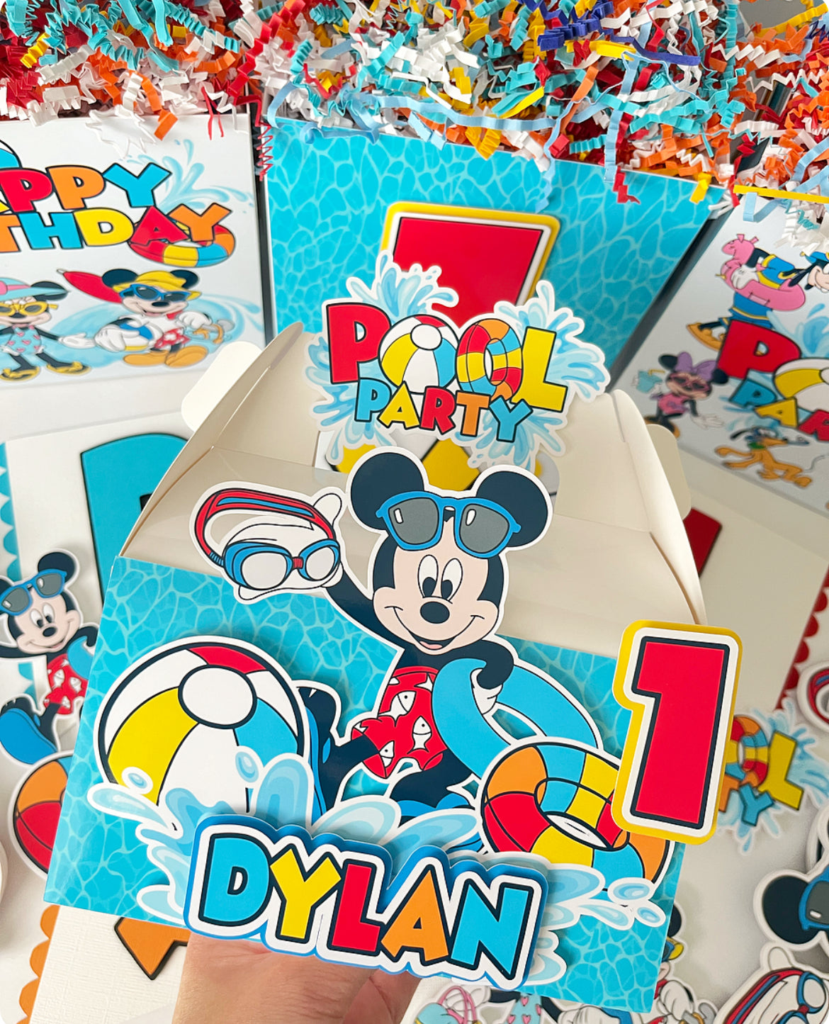 Mickey Mouse Pool Party themed Party Decorations