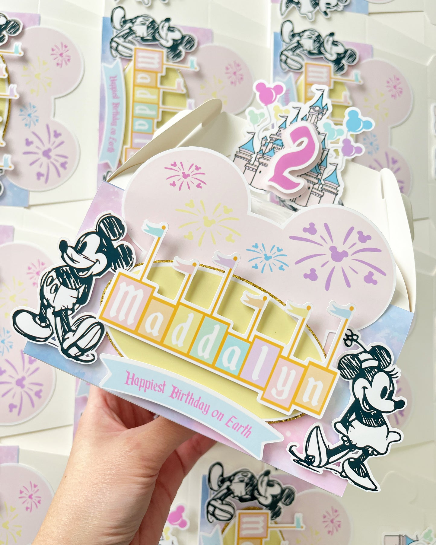 Disneyland themed Gable Favor Boxes