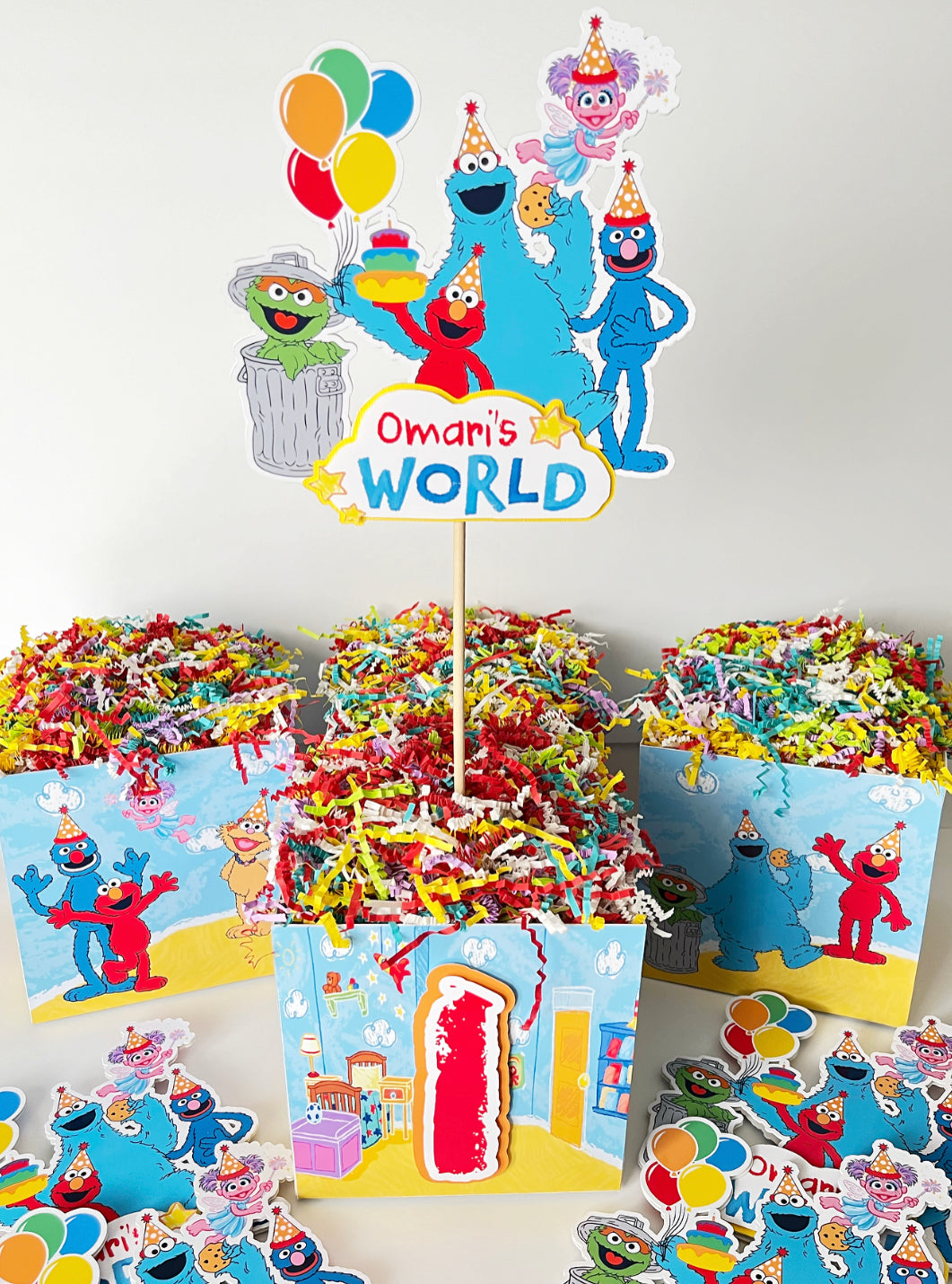 Elmo's World themed Centerpieces