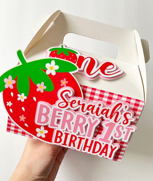 Berry Sweet themed Gable Favor Boxes