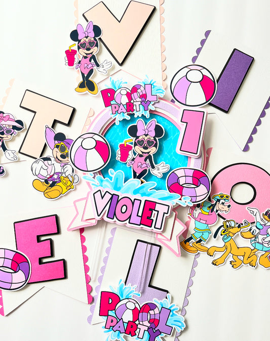 Minnie Mouse Pool Party themed Party Decorations
