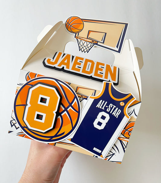 Basketball themed Gable Favor Boxes