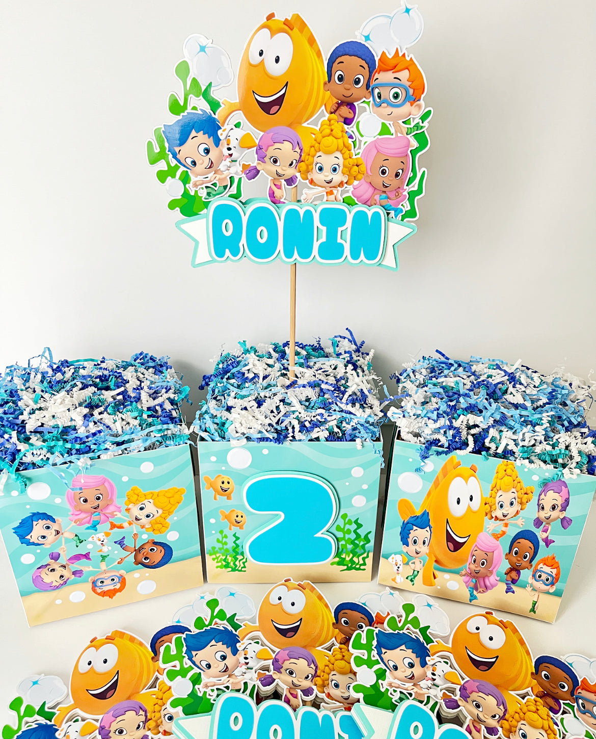 Bubble Guppies themed Centerpieces