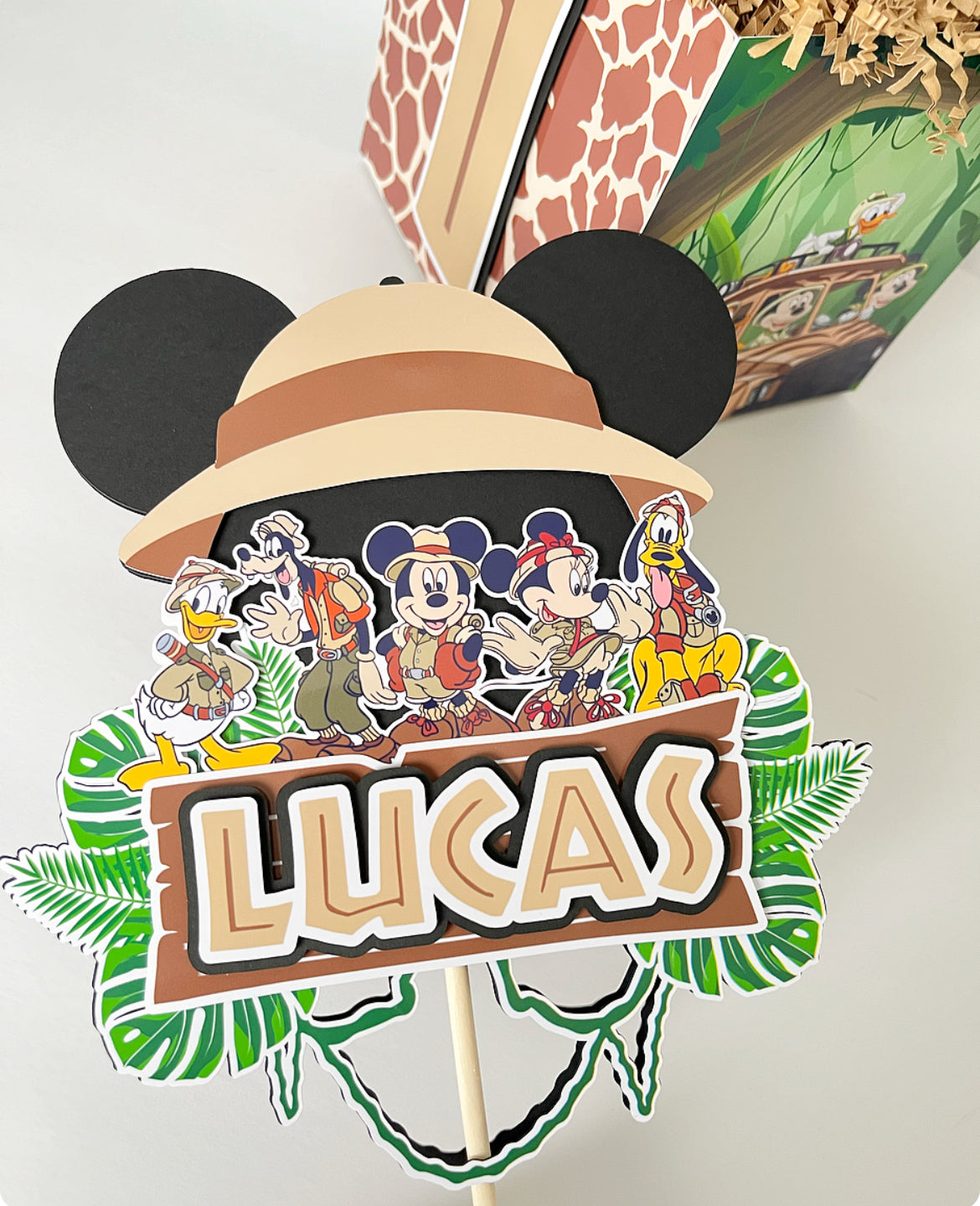 Mickey Safari themed Centerpieces