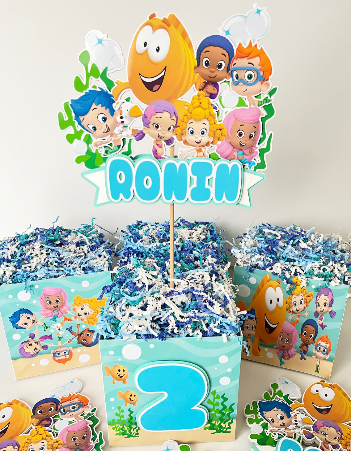 Bubble Guppies themed Centerpieces