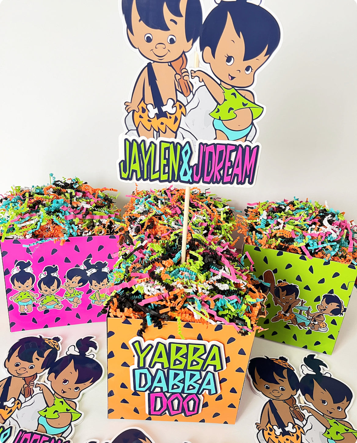Bamm Bamm and/or Pebbles themed Centerpieces