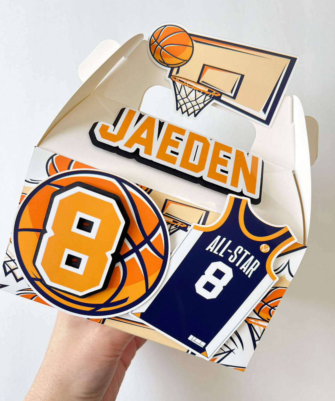 Basketball themed Gable Favor Boxes