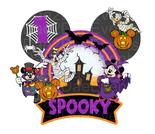 Mickey Halloween Cake Topper Template - SVG - Instant Digital Download