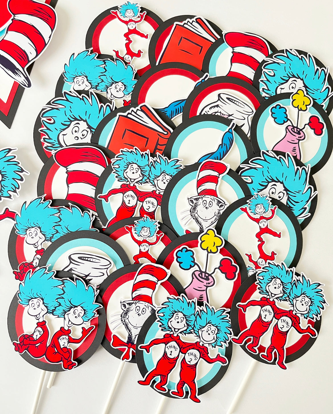 Thing 1 and Thing 2 Dr Seuss themed Party Decorations